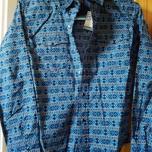 Roper Boys Perform Hex Aztec Print Long Sleeve